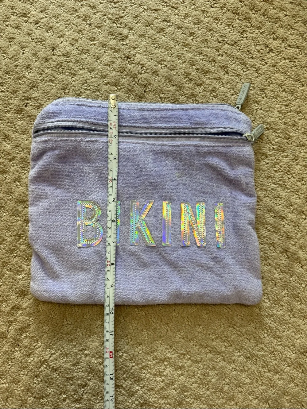 Purple Bikini Zippered Pouch